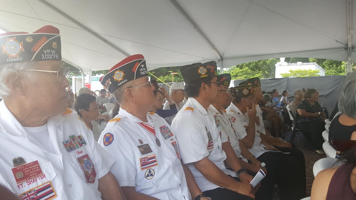 20180930 Post 10276 Members attending the Gold Star Families Memorial Day at Pūowaina - National Cemetery of the Pacific.